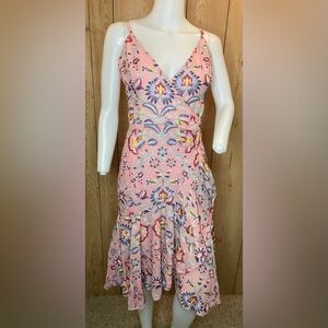Dress the Population Women's Sz XXS Salome Fit &Flare Dress Embroidered Floral